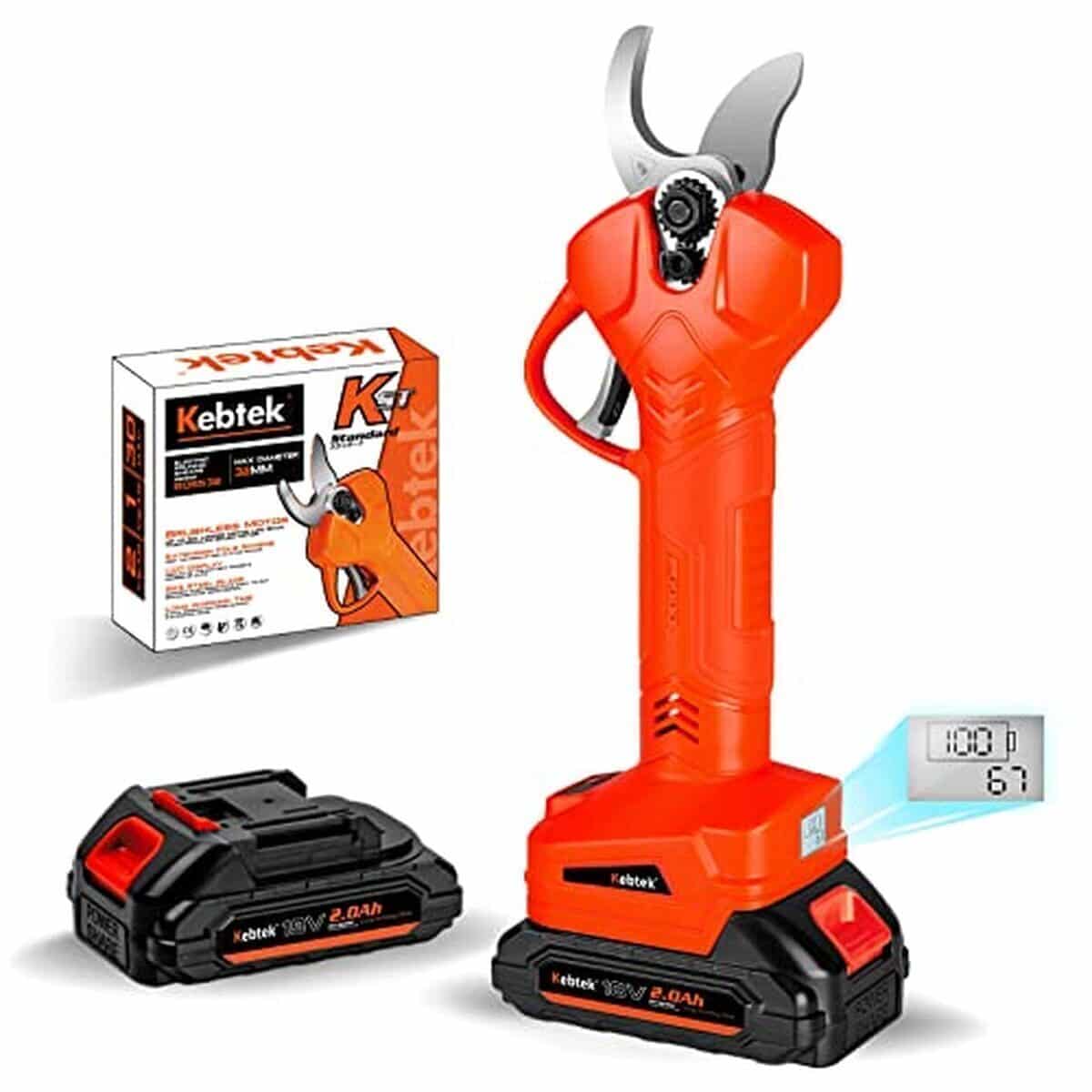 Test du sécateur sans fil Kebtek 18V 32 mm : moteur brushless et batterie Makita