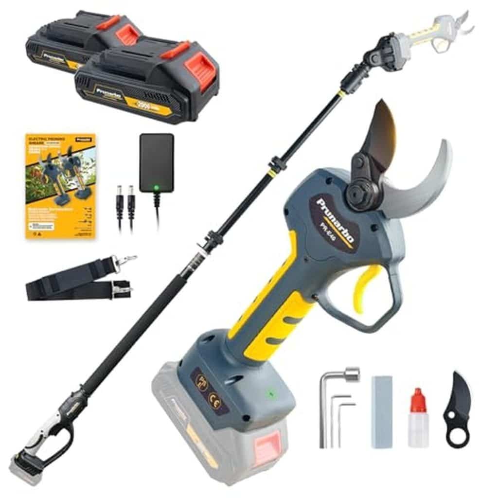 Test : sécateur électrique sans fil Prunarbo 2 en 1 40 mm avec perche