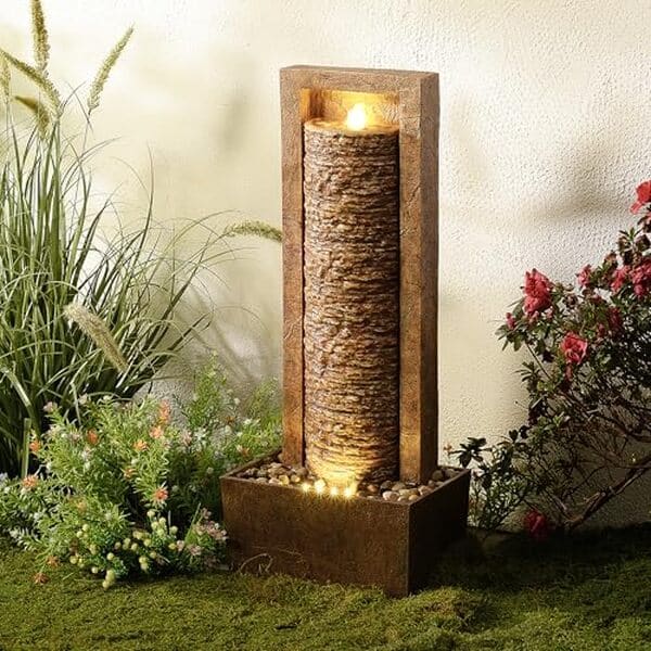 Découvrez la fontaine haute cascade LED en roche superposée de Teamson Home : un ajout élégant et apaisant à votre jardin ou patio. Transformez votre espace extérieur en un havre de paix.