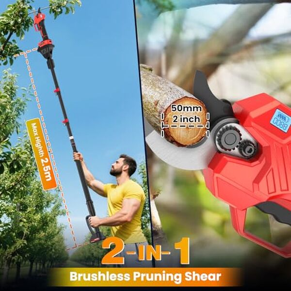 Découvrez notre test complet du sécateur électrique sans fil 50 mm avec perche 2, 5 m : performances, avantages et résultats pratiques pour vos travaux de jardinage. 