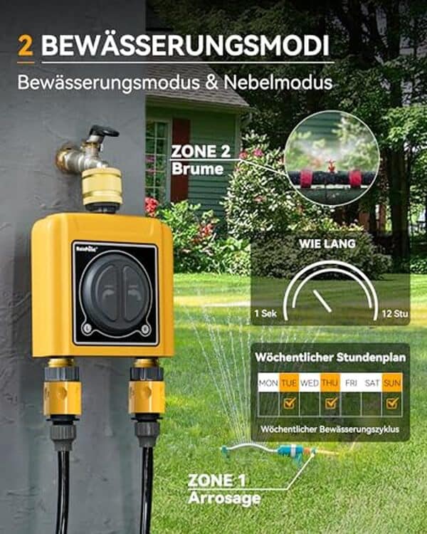 Découvrez notre test complet du programmateur d'irrigation RAINPOINT Wi-Fi 2 sorties : fonctionnalités, avantages et avis pour optimiser l'arrosage de votre jardin. 