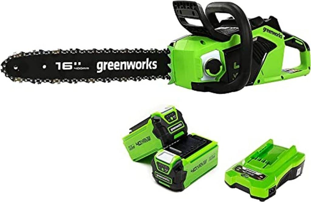 Test de la tronçonneuse Greenworks GD40CS18K2X à batterie 40V