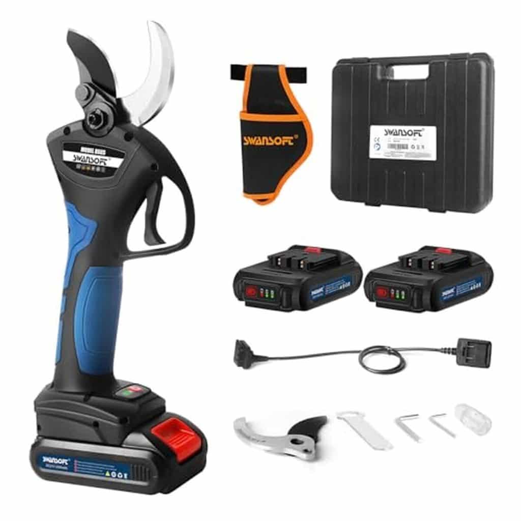 Test du sécateur électrique sans fil Swansoft 8605 : performance professionnelle pour vignes et arbres fruitiers