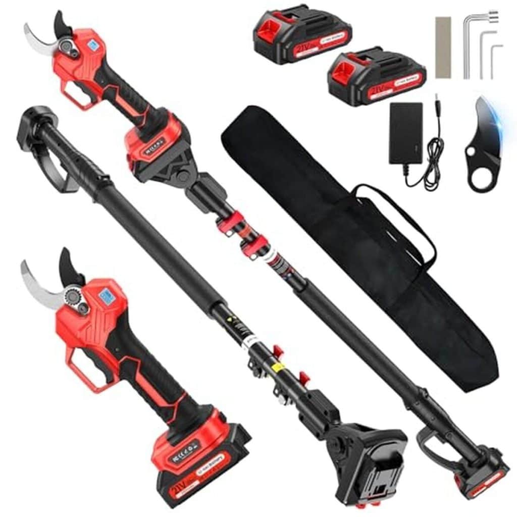 Test sécateur électrique sans fil 50 mm avec perche 2, 5 m