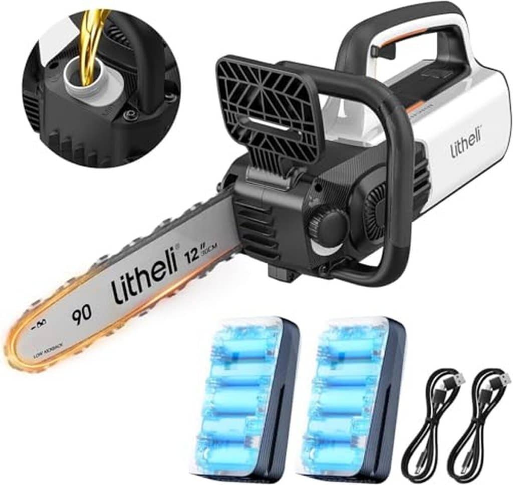 Test de la tronçonneuse Litheli 2 x 20V : performance sans fil pour l'élagage